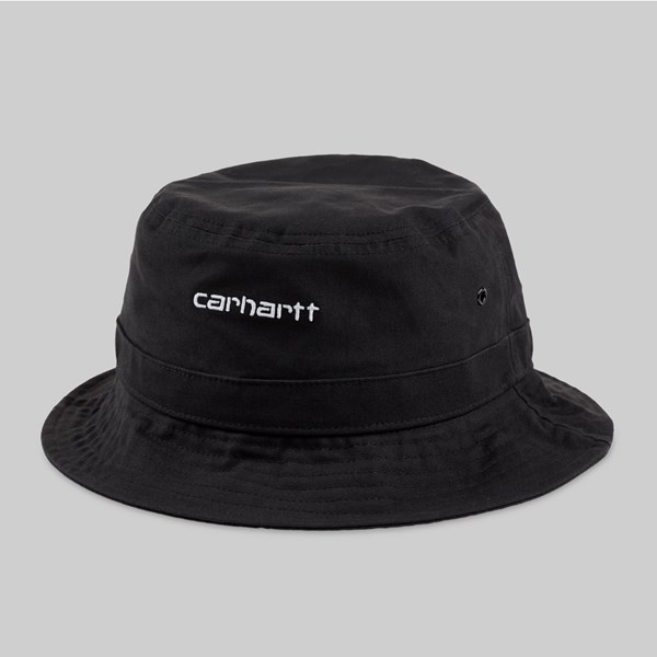 CARHARTT SCRIPT BUCKET HAT BLACK WHITE  
